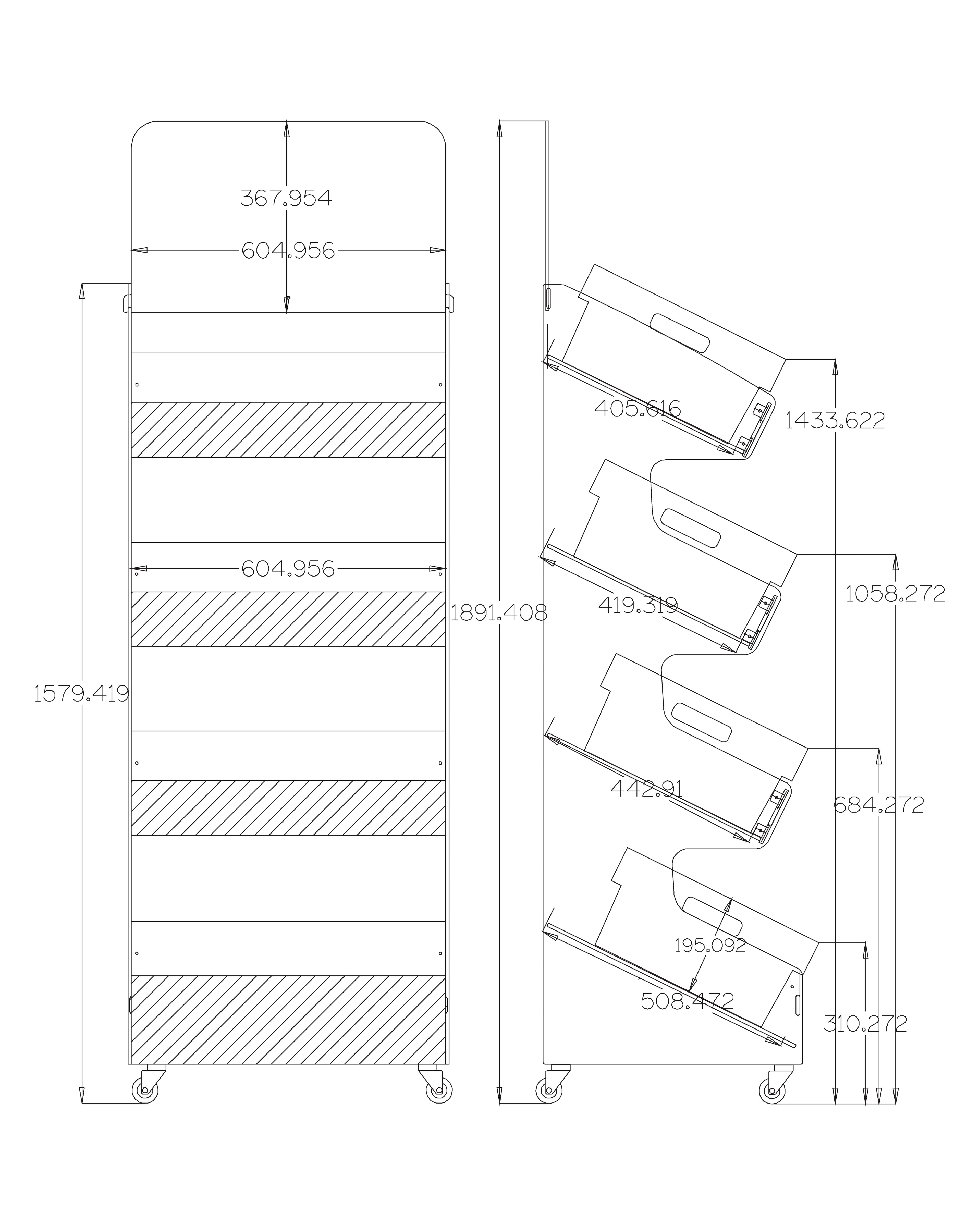 Produce Tray Display Stand
