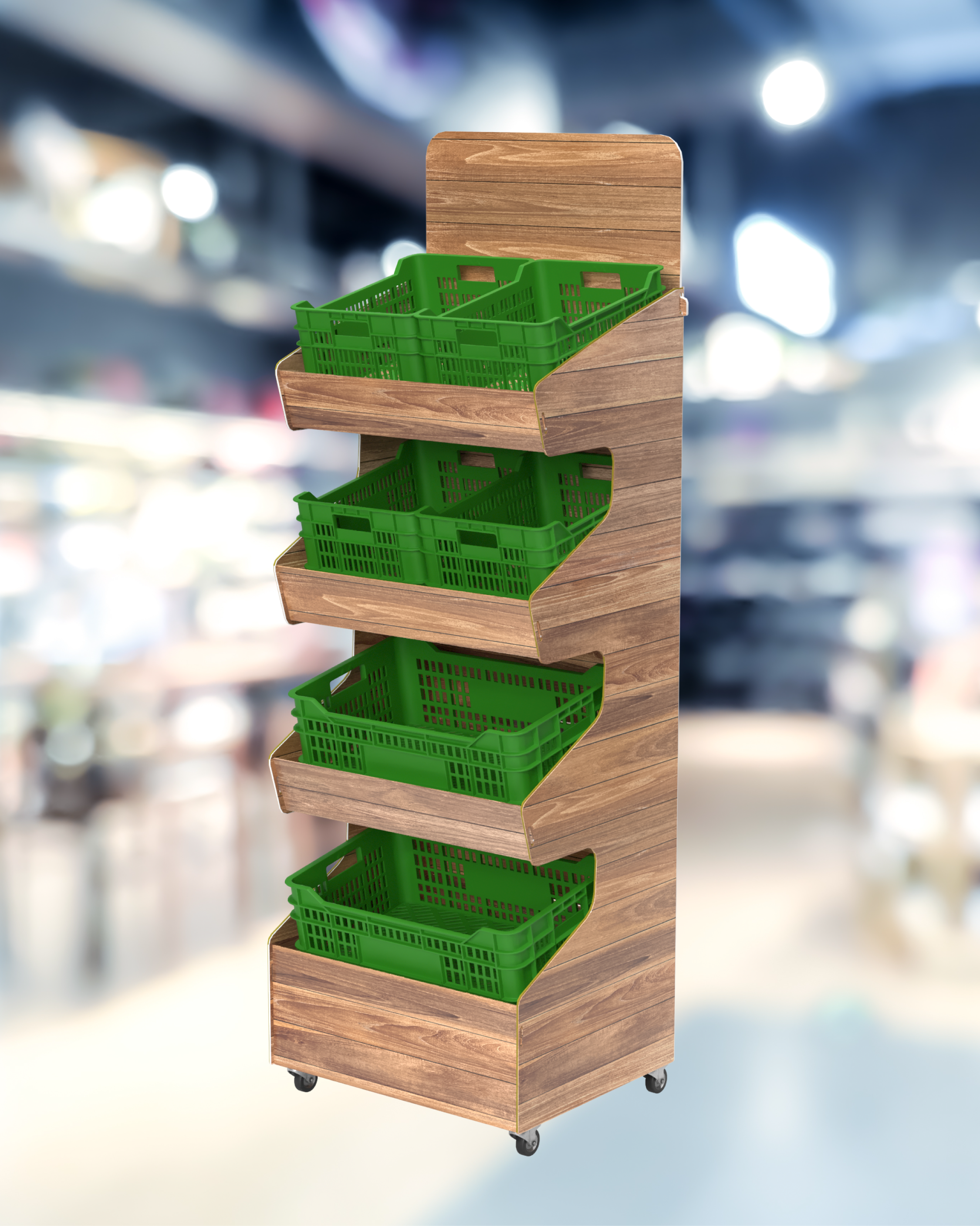 Produce Tray Display Stand