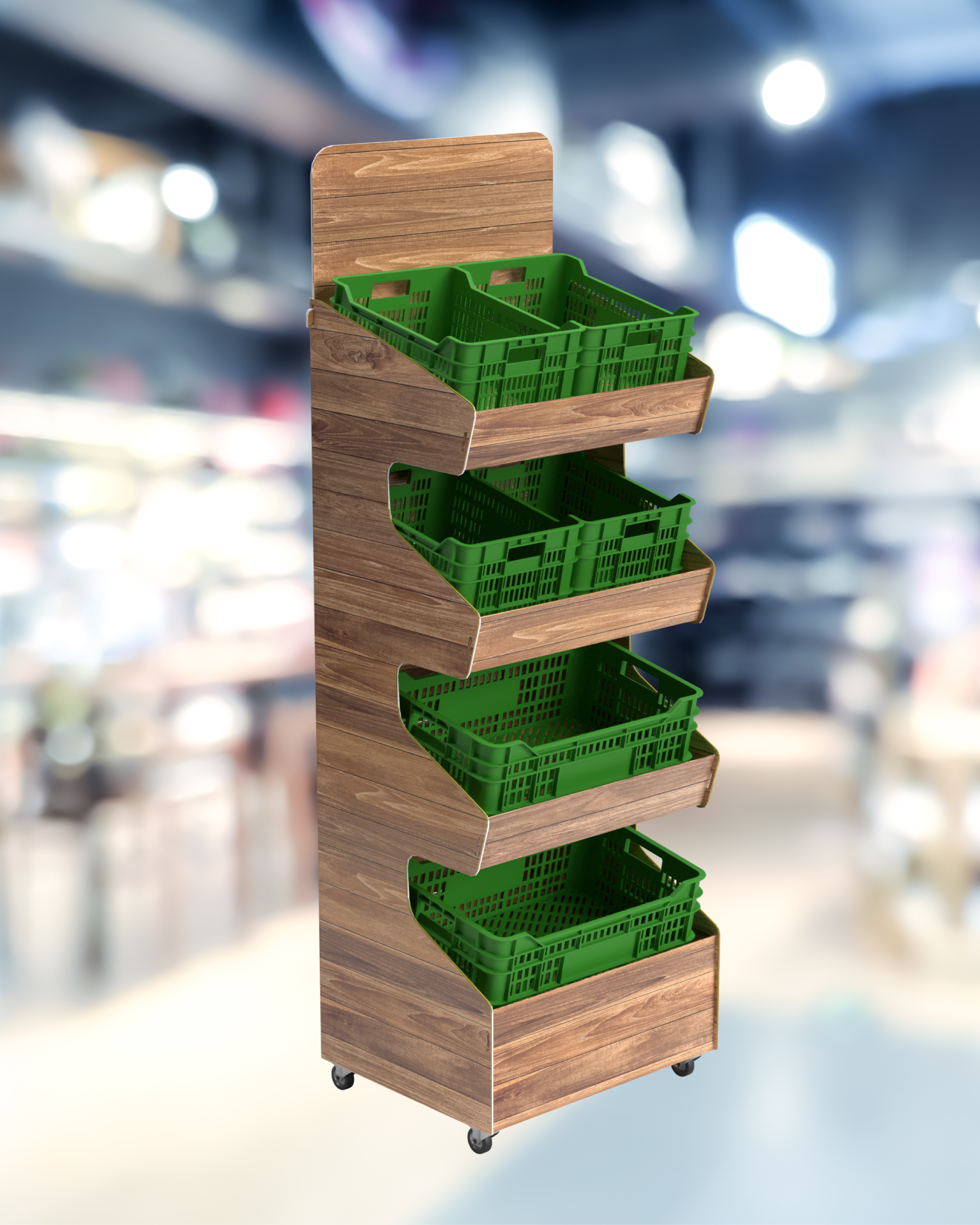 Produce Tray Display Stand