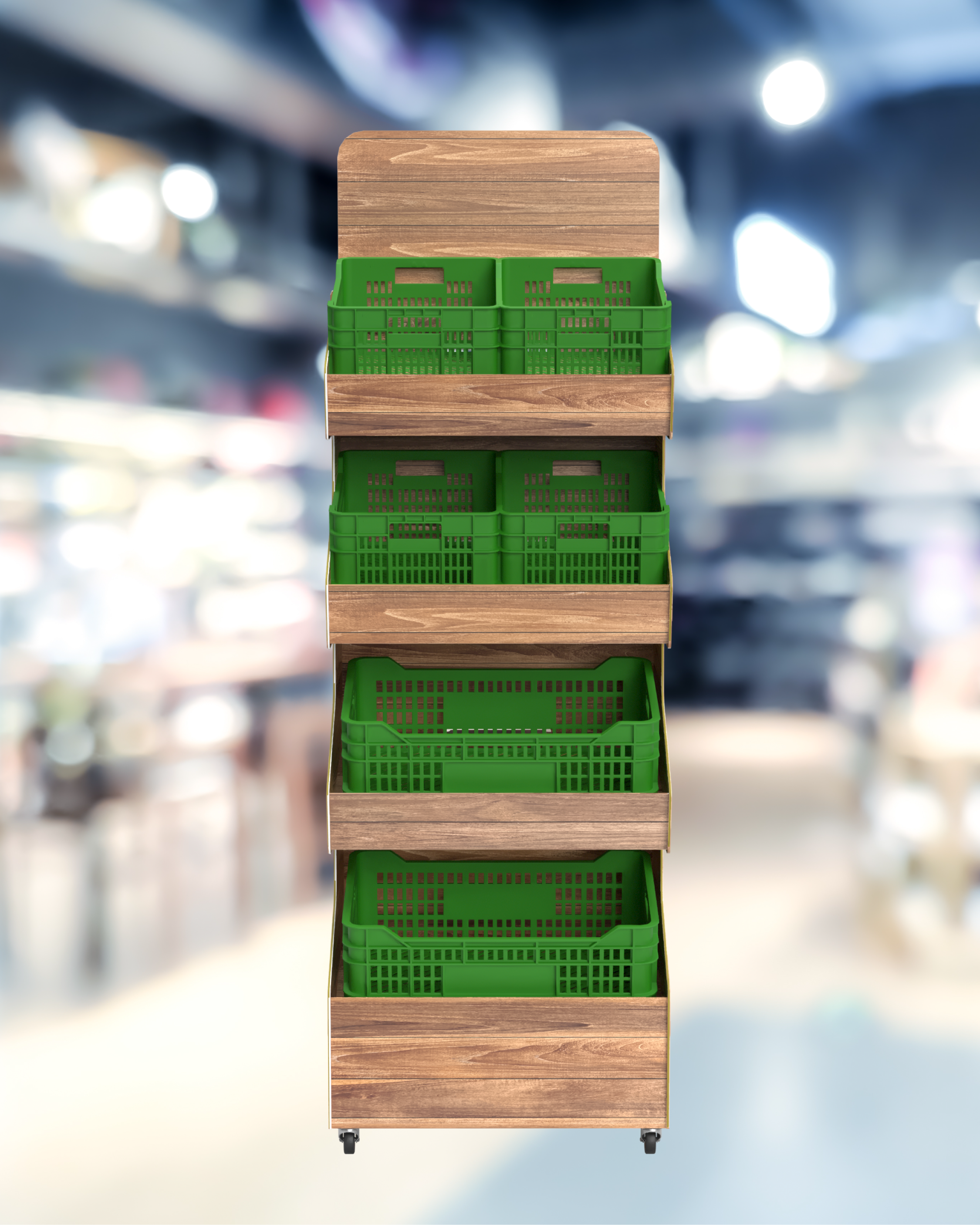 Produce Tray Display Stand