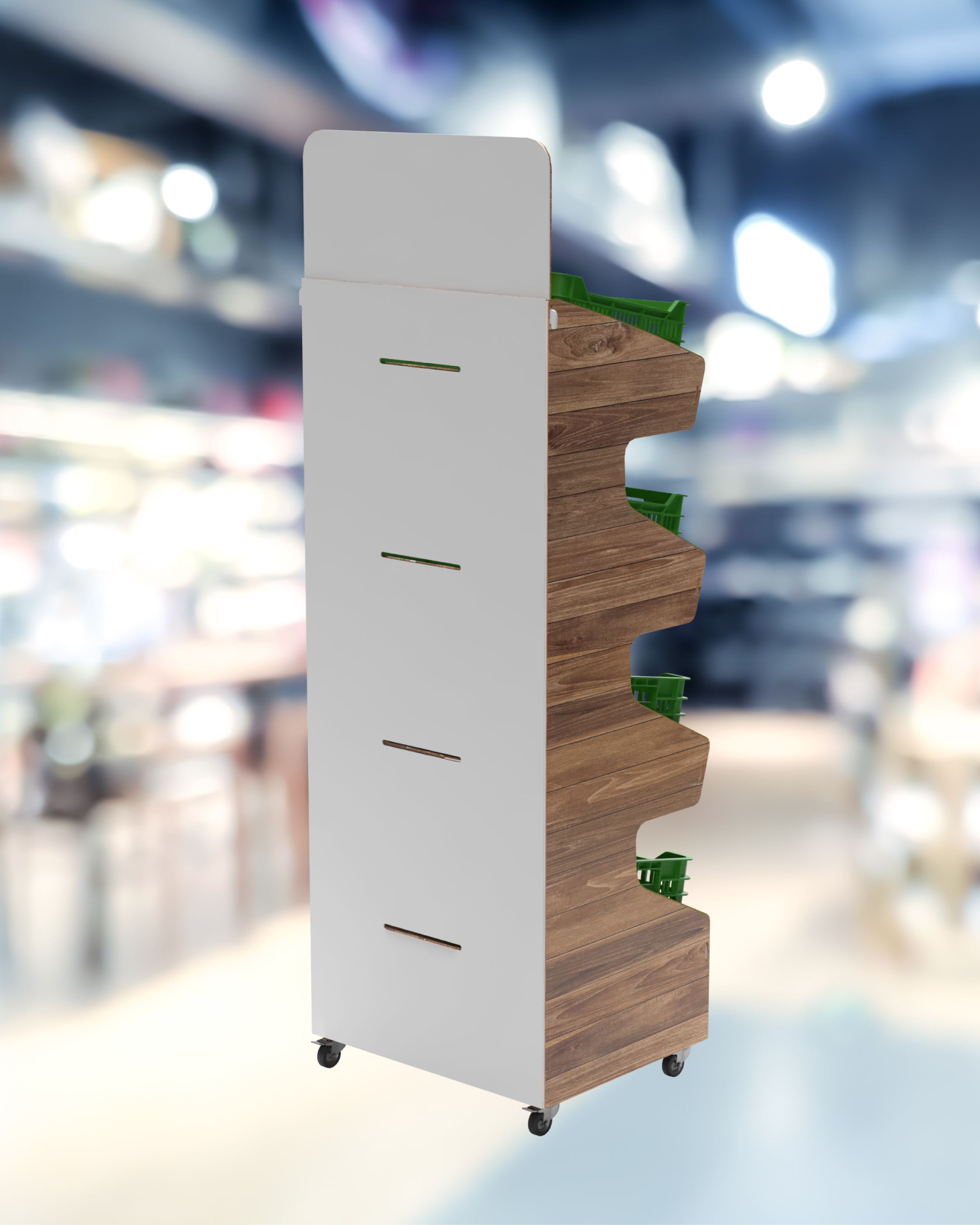 Produce Tray Display Stand